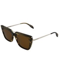 Alexander McQueen Unisex Am0169s 54mm Sunglasses - Brown