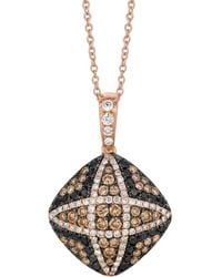 Le Vian - Le Vian Le Vian Exotics 14k Rose Gold 1.07 Ct. Tw. Diamond Drop Pendant Necklace - Lyst