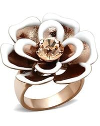 Alamode Jewelry - Rose Gold Plated Ring - Lyst