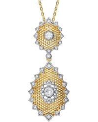 Rachel Glauber - Two-tone Plated Cz Necklace - Lyst