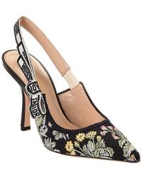 Dior - J'A Canvas & Leather Slingback Pump - Lyst