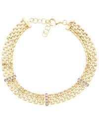 Meshmerise - 0.15 Ct. Tw. Diamond 18K Over Bangle Bracelet - Lyst