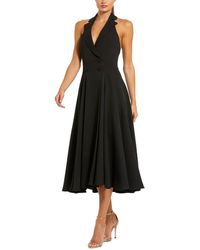 Mac Duggal - Crepe Sleeveless Blazer Halter Midi Dress - Lyst