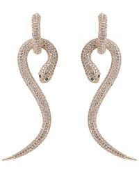 Eye Candy LA - 14k Plated Cz Snake Earrings - Lyst