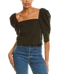Vince - Draped Square Neck Top - Lyst