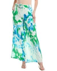 Hemant & Nandita - Buckle Belt Linen-Blend Flared Pant - Lyst