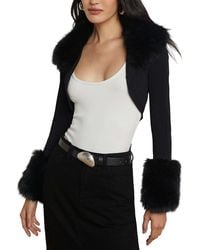 L'Agence - Haru Faux Fur Coat - Lyst