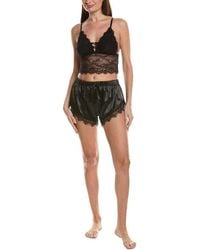 Sugar - 2pc Lace Bralette & Satin Short Set - Lyst