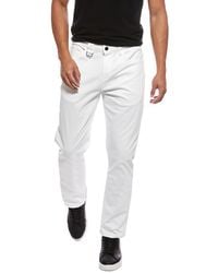 KARL LAGERFELD - Stretch Slim Leg Linen-Blend Jean - Lyst