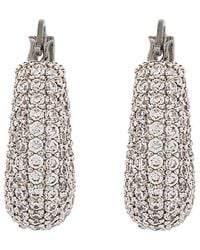 Ebru Jewelry - Cz Hoop Earrings - Lyst