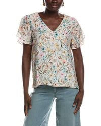 Vince Camuto - V-Neck Tulip Sleeve Blouse - Lyst