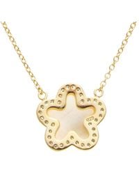 Juvell - 18K Over Cz Clover Necklace - Lyst