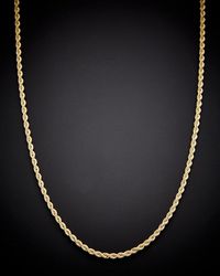 Italian Gold - 14k Hollow Rope Chain Necklace - Lyst