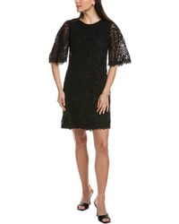 Carolina Herrera - Flutter Sleeve Shift Dress - Lyst