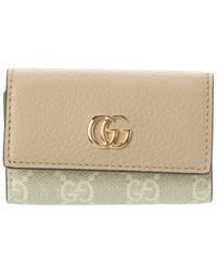 Gucci - GG Marmont GG Supreme Canvas & Leather Keycase - Lyst
