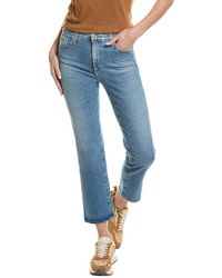 AG Jeans - Isabelle High-rise Straight Crop Jean - Lyst