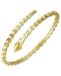 Forever Creations Signature - Forever Creations 14k 0.25 Ct. Tw. Diamond Flexible Snake Bangle Bracelet - Lyst