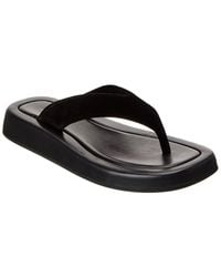 The Row - Ginza Velvet Platform Sandal - Lyst