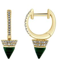 Sabrina Designs - 14K 4.29 Ct. Tw. Diamond & Malachite Drop Earrings - Lyst