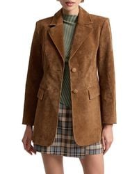 Avec Les Filles - Genuine Leather Blazer - Lyst