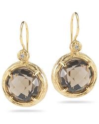 Reiss - 14K 5.04 Ct. Tw. Diamond & Topaz Drop Earrings - Lyst