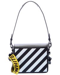 Off-White c/o Virgil Abloh Leather Diag Stripe Phone Bag in White Womens Accessories Phone cases 