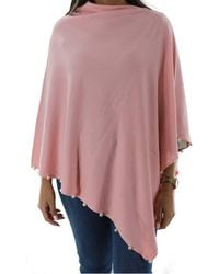 La Fiorentina - Pearl Trim Detail Poncho - Lyst