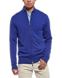 N.Peal Cashmere - Knightsbridge Full Zip 100% Cashmere Mock Neck Sweater - Lyst