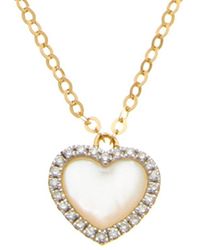 Maitre De Diamant - 18K 0.02 Ct. Tw. Diamond & Pearl Necklace - Lyst