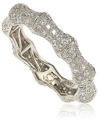 Suzy Levian - Silver Cz Stackable Ring - Lyst