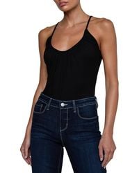 L'Agence - Naseem Ruched Bodysuit - Lyst