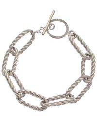Meshmerise - 0.20 Ct. Tw. Diamond Twisted Link Toggle Bracelet - Lyst