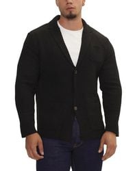 Ron Tomson - Lightweight Waffle Knit Wool-Blend Cardigan - Lyst