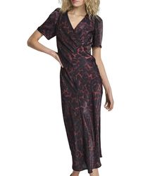 DKNY - Cheetah Midi Dress - Lyst