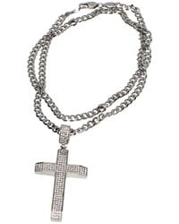 jean claude - Dell Arte Stainless Steel Cross Pendant Necklace - Lyst