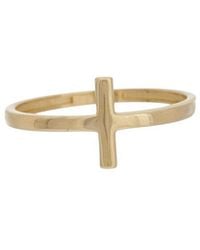 Italian Gold - 10K Cross Ring - Lyst