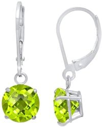 MaxColor - 10k 3.80 Ct. Tw. Peridot Dangle Earrings - Lyst