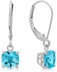 MaxColor - 10k 2.00 Ct. Tw. Blue Topaz Earrings - Lyst