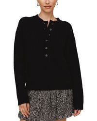 Bella Dahl - Button Placket Wool & Cashmere-Blend Sweater - Lyst