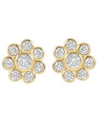 Electric Picks - 14K Plated Cz Daisy Stud Studs - Lyst