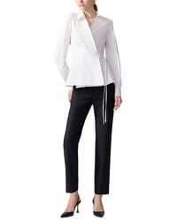 Carolina Herrera - Collared Wrap Top - Lyst