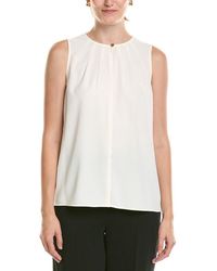 Anne Klein - Keyhole Neck Blouse - Lyst