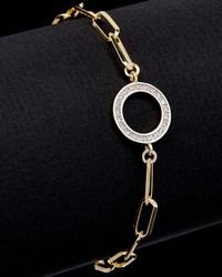 Meshmerise - 18k Over Silver 0.18 Ct. Tw. Diamond Circle Bracelet - Lyst