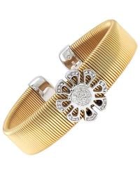 Diamond Select Cuts - Stainless Steel 0.07 Ct. Tw. Diamond Bangle - Lyst