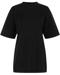 Balenciaga - Medium Fit Crystal Embellished Logo T-Shirt - Lyst