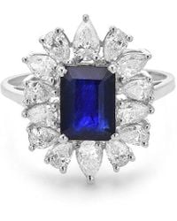 Forever Creations USA Inc. - Forever Creations 14k 3.05 Ct. Tw. Diamond & Sapphire Ring - Lyst