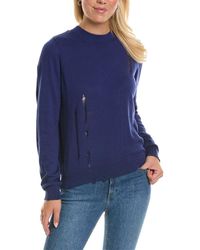 Hudson Jeans - Pleated Twist Back Cashmere-blend Sweater - Lyst