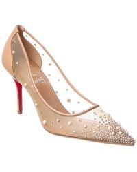 Christian Louboutin - Miss Z Degrastrass Perla 76 Mesh & Leather Pump - Lyst