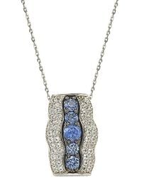 Suzy Levian - 18k & Silver 1.89 Ct. Tw. Sapphire Necklace - Lyst
