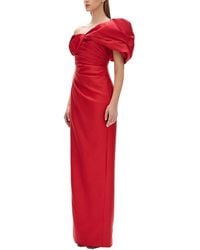 Rachel Gilbert - Marlo Fitted Wool & Silk-Blend Gown - Lyst